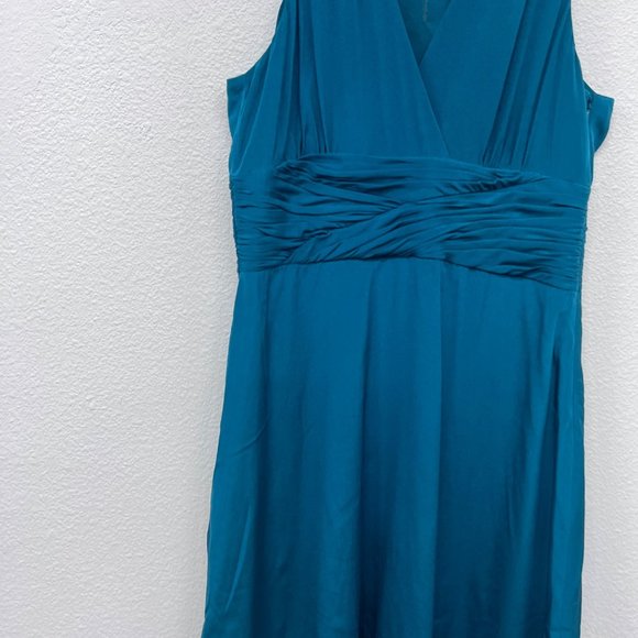 DRESS Sale Ann Taylor green sleeveless formal knee-length dress womens Size: 10 - Picture 6 of 7